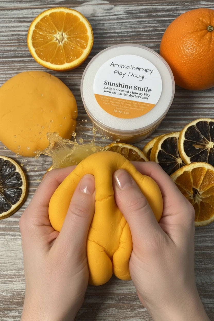 Aromatherapy Play Dough - Sunshine Smile (Orange) – Uplift & Energize